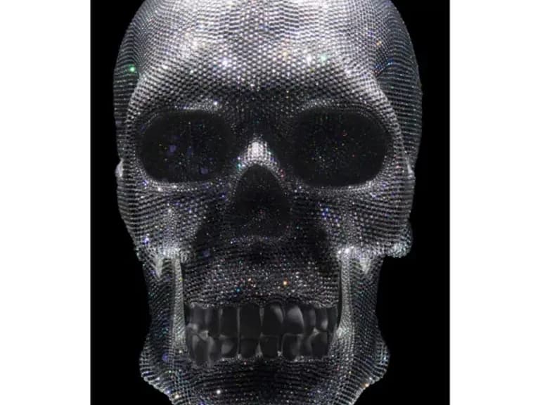 Tablou pe sticlă DIAMOND SKULL 120X80cm