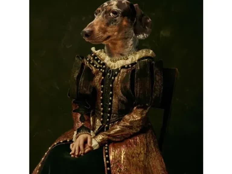 Картина на стекле «PRINCESS DOG», 120×80 см