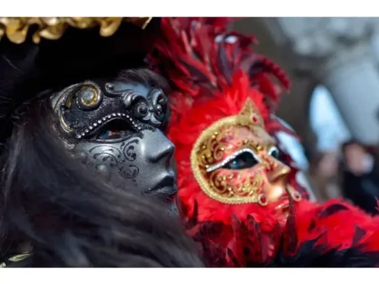 Tableau sur verre « VENICE MASKS » 80 x 120 cm