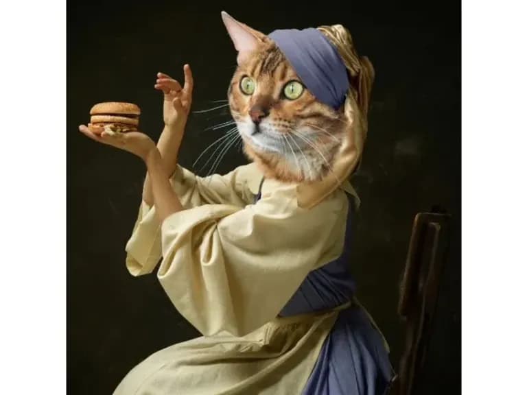 Tableau sur verre VINTAGE CAT 120 x 80 cm
