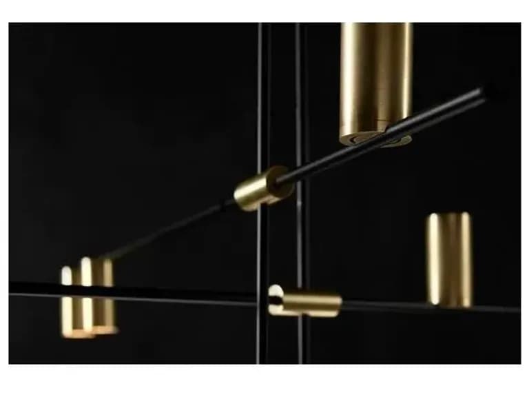Lustru LED BLACK/GOLD L137 9P 5
