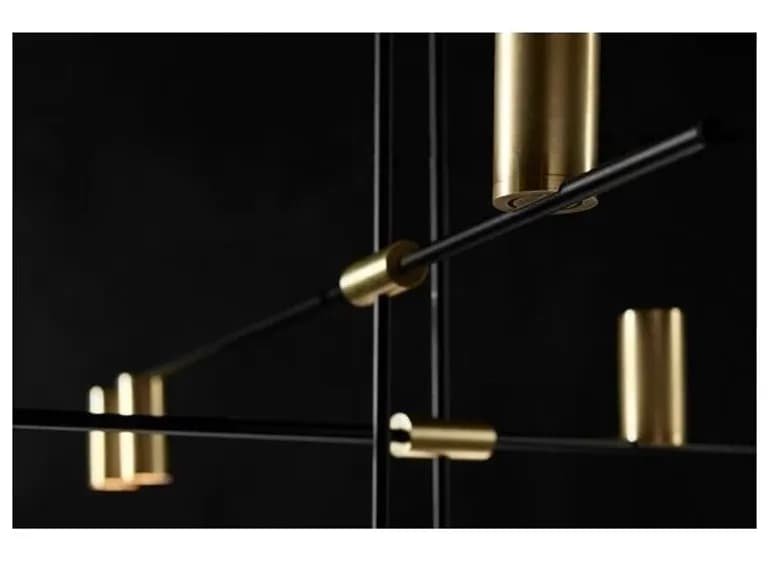 Lustru LED BLACK/GOLD L137 9P 5