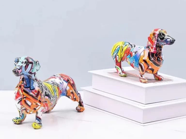 Figurină GRAFFITI DACHSHUND H14CM 4