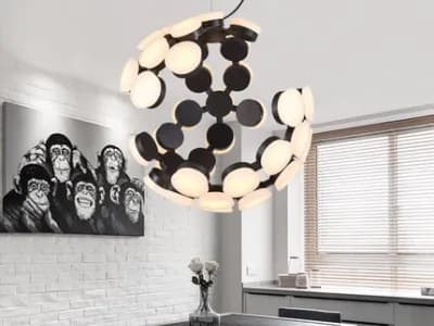 Lustru LED NORDIC MOON BLACK&WHITE D50 5