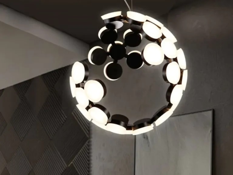 Lustru LED NORDIC MOON BLACK&WHITE D50