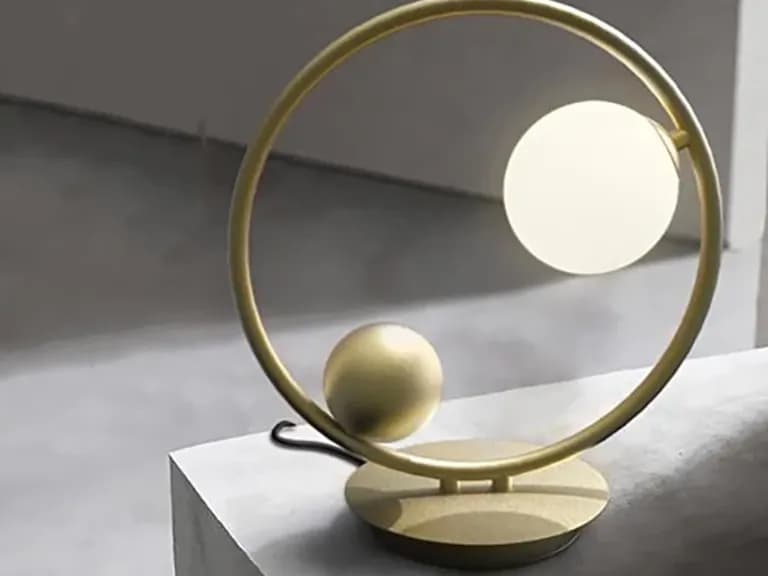 Lampă de masă BERRY GOLD/WHITE H34